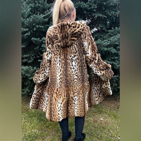 Jackets And Coats Authentic Finest Quality Ocelot Fur Coat Hooded Rare Swing Poshmark