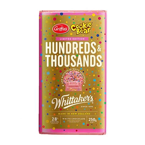 Whittakers X Griffins Hundreds And Thousands White Chocolate Block