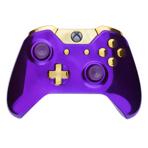 Xbox One Wireless Custom Controller Chrome Purple And Gold Games Accessories