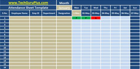 Get How To Make Monthly Attendance Sheet In Excel  Petui