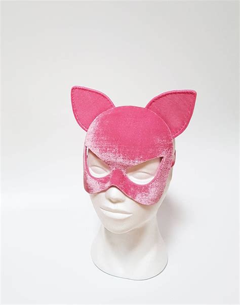 catwoman mask pink cat mask pink panther mask sexy etsy uk