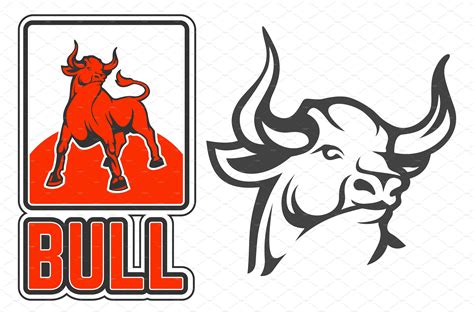 Bull Symbol Vector Illustration Custom Designed Illustrations