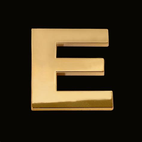 Gold Letter E 3cm Chrome Letter And Sign