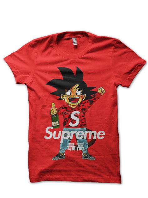 Supreme Dbz Goku Red T Shirt Swag Shirts