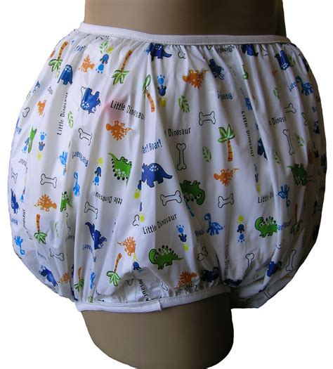Baby Pants Classic Adult Plastic Pants For Bedwetters Dinosaur Nursery Print Ebay