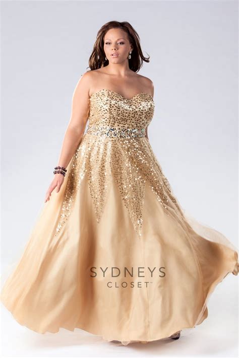 Gold Plus Size Formal Dress I Would Love To Have This Dress And An