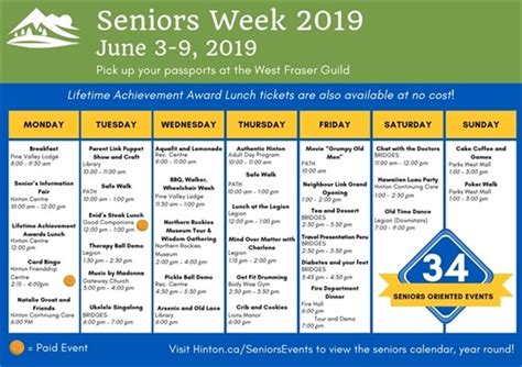 Seniors Week Starts Monday