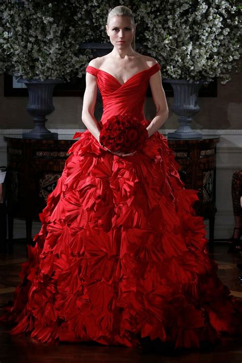 Brides On Weddings Bloody Red Wedding Dresses From Elite Designers