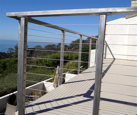 Stainless Steel Deck Railing Posts Bare San Diego Cable Railings