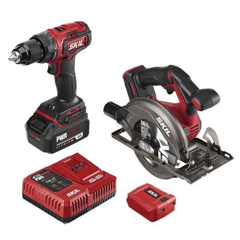 Skil Pwrcore 20 2 Tool 20 Volt Brushless Power Tool Combo Kit Charger