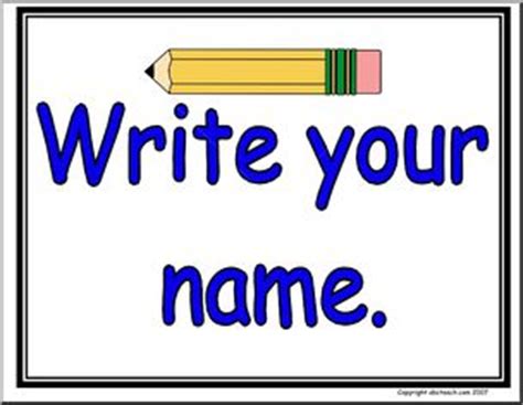 You can print and download the great 18 clipart what's your name collection for free. Large Sign: "Write your name" | abcteach