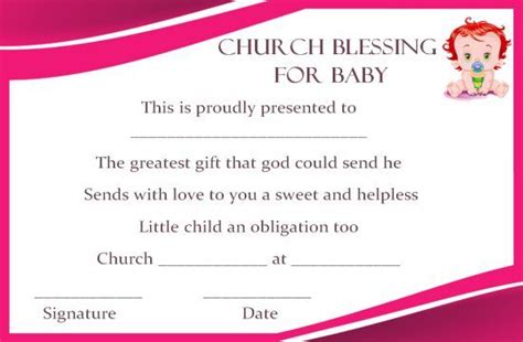 Pin On Baby Blessing Certificate