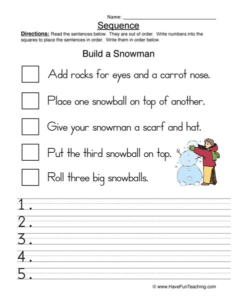Free Printable Story Sequencing Worksheets For Kindergarten