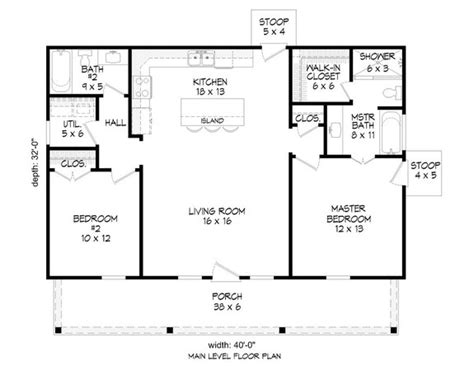 Cottage Style House Plan Beds Baths 1000 Sqft Plan 21 168