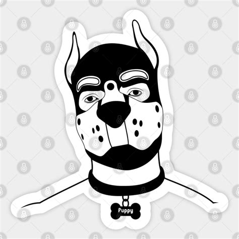 gay pup play hood pup play sticker teepublic
