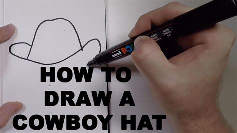 How To Draw A Cowboy Hat Youtube