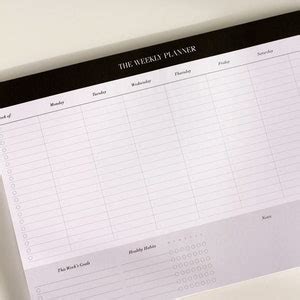 Executive Weekly Desk Pad Minimal To Do Notepad Weekly Calendar