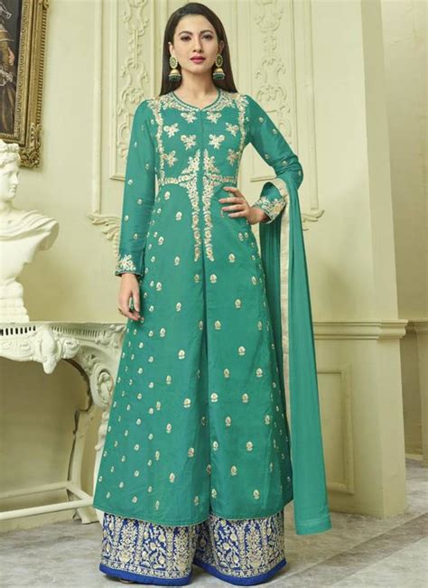 Green Silk Anarkali Salwar Kameez Vasu Sarees 2593318