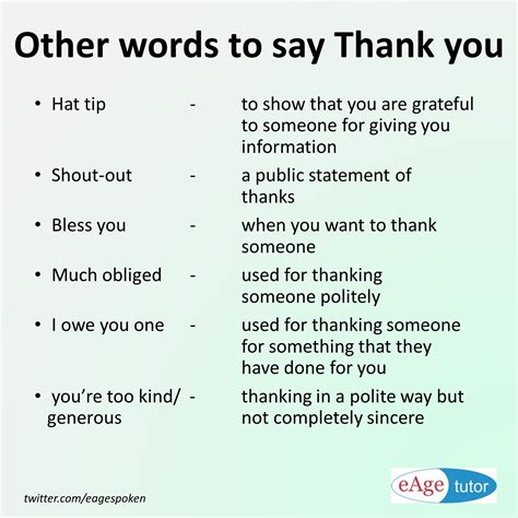 Other Ways To Say Thank You ‪‎words‬ ‪‎vocabulary‬