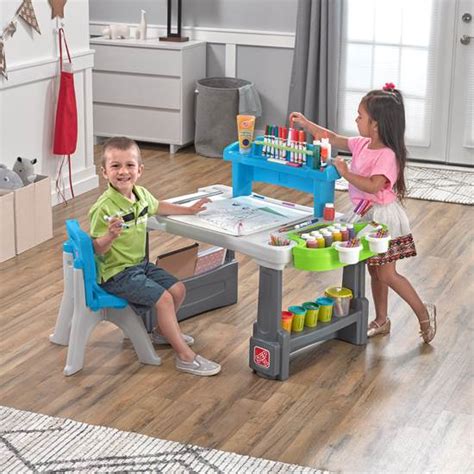 Deluxe Creative Projects Table Kids Art Desk Step2