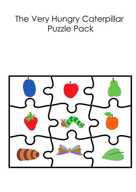 Numbers and counting worksheets and. Very Hungry Caterpillar Puzzle Pack | Hungry caterpillar, Hungry caterpillar activities ...