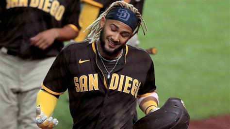 Download San Diego Padres Fernando Tatis Jr Enjoying A Home Run