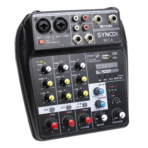 Synco Mc4 Mixer 4 Channel Professional Audio Mixer Av Mall Pakistan