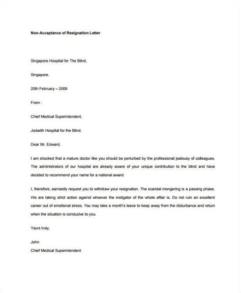 Employer Acceptance Resignation Letter Template Why Is Employer