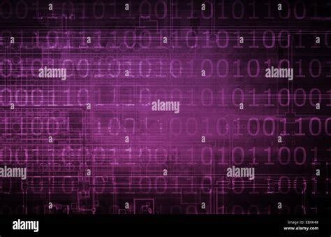 Navigating Cyberspace With Binary Data Glowing Art Stock Photo Alamy