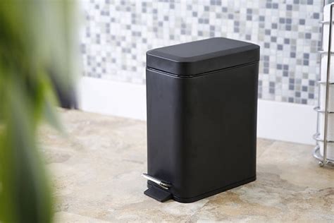 Idesign franklin wastebasket trash can, waste basket garbage can for bathroom, bedroom. 15+ Amazon's Best Black Bathroom Trash Can To Buy Now
