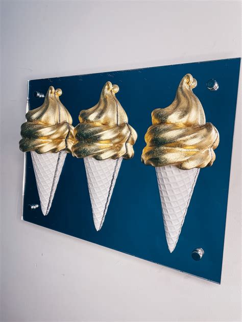 Ice Cream Wall Art Fake Ice Cream Design Sweet Cones Café Etsy
