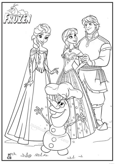 frozen coloring page printable