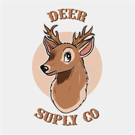 Deer Cute Mascot And Logo Stock Vector Illustration Of Card 106713434