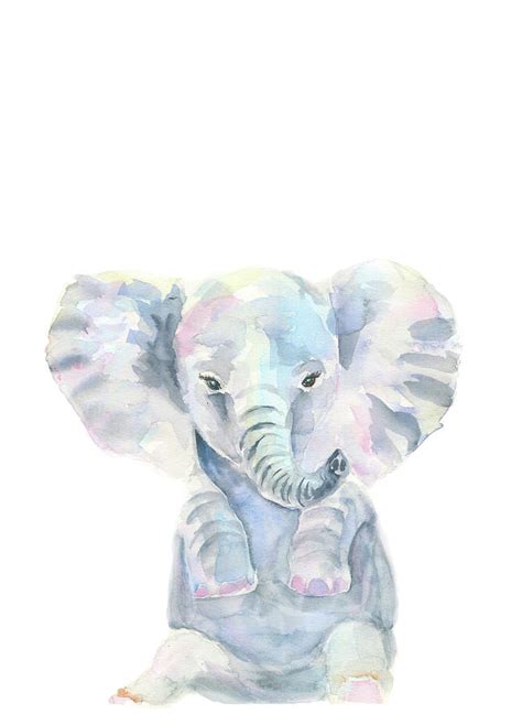Safari Nursery Art Elephant Print Safari Animals Wall Art Baby