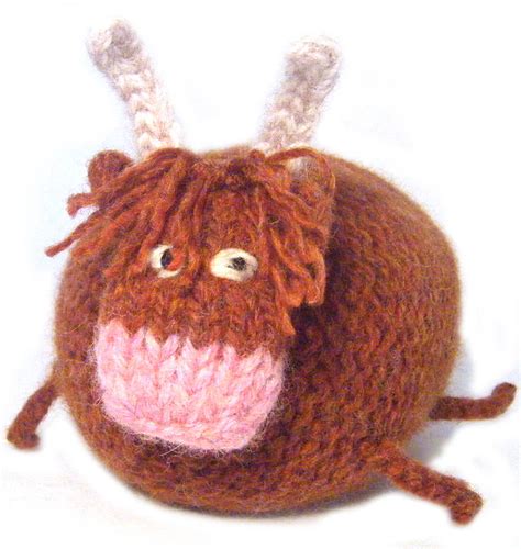 #knit #knitting #sweater #knit sweater #knitting pattern #sweater pattern #honestly the book is ten years old #and probably not going to see a reprint #i might archive these on a blog some day if it seems like copies are becoming scarce #because it's such an inspirational thing and could lead to some. highland cow knitting kit by my baboo | notonthehighstreet.com