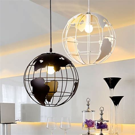 Ceiling lights, desk lamps and wall lights with the flexibility you need to transform a place from to play! Lamp Globe Earth Iron Pendant Kitchen Island Dining Room ...
