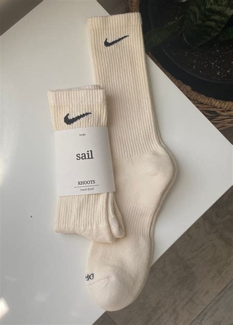 Nike Nude Neutral Hand Dyed Dri Fit Socks By Rhoots Etsy