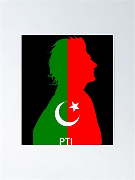 Imran Khan Pakistan Pti Flag Poster By Tiiffyartsy Redbubble