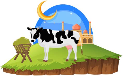 Feast Of Sacrifice Eid Qurban Eid Mubarak Cow Png Transparent