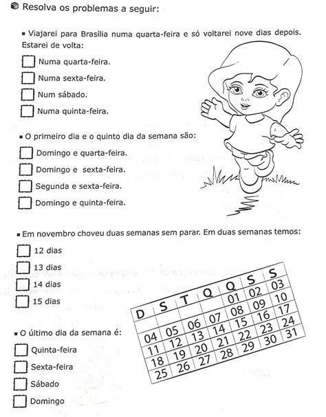 Atividades De Calendário 3 Ano