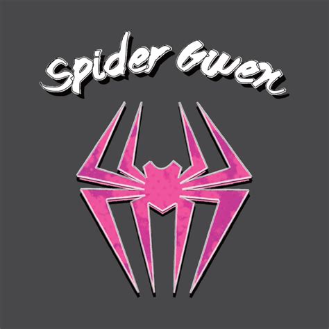 Spider Gwen Logo And Text Spider Man T Shirt Teepublic
