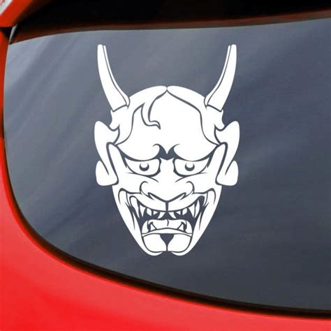 Samurai Mask Car Decal Vinyl Sticker Window Bumper Etsy