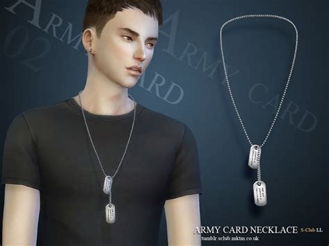The Best Necklace For Men By S Club Sims 4 Piercings Sims 4 Sims 4