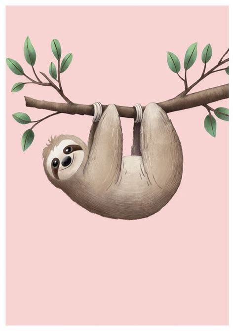 Sloth Babysloth In 2020 Sloth Drawing Cute Illustration