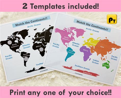 Grab The Printable And Make This Fun Continents Matching Activity