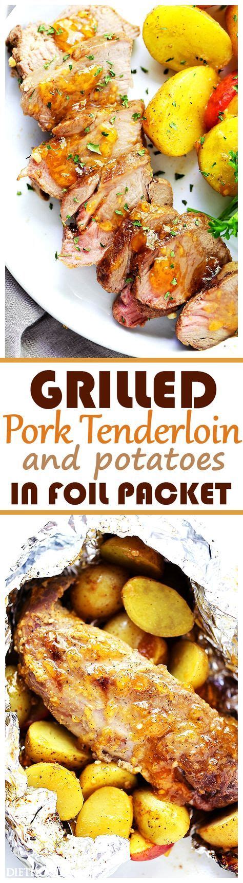 Tender pork loin is easy to prepare and absolutely delicious. Grilled Peach-Glazed Pork Tenderloin Foil Packet with Potatoes - Glazed with peach preserves and ...