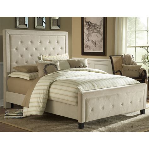 kaylie upholstered king size bed buckwheat fabric