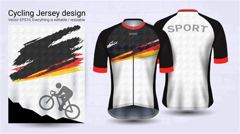 cycling jerseys short sleeve sport mockup template  vector art  vecteezy