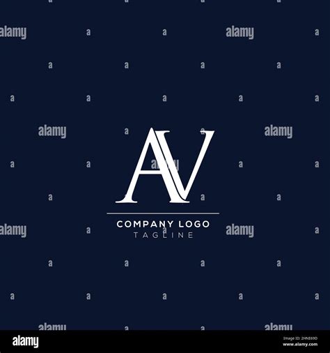 Creative Minimal Letter Av Logo Template Stock Vector Image And Art Alamy