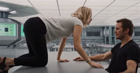 jennifer lawrence and chris pratt s chemistry is out of this world in new trailer